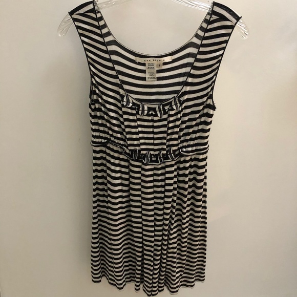 max studio black and white dress